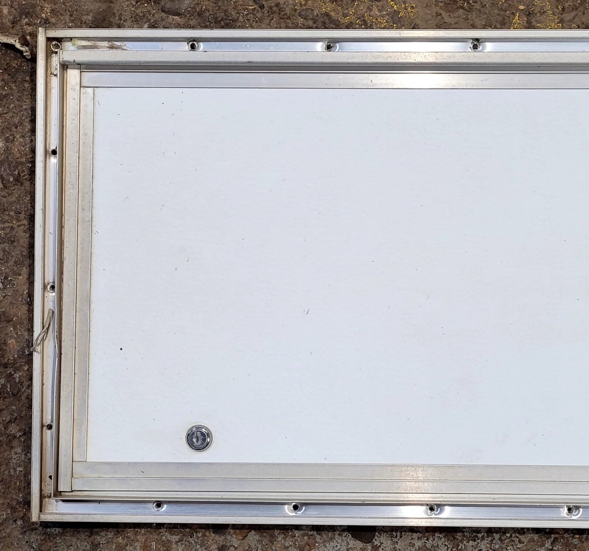 Used Square Cornered Cargo Door 29" x 14 3/8" x 3/4" D - Young Farts RV Parts