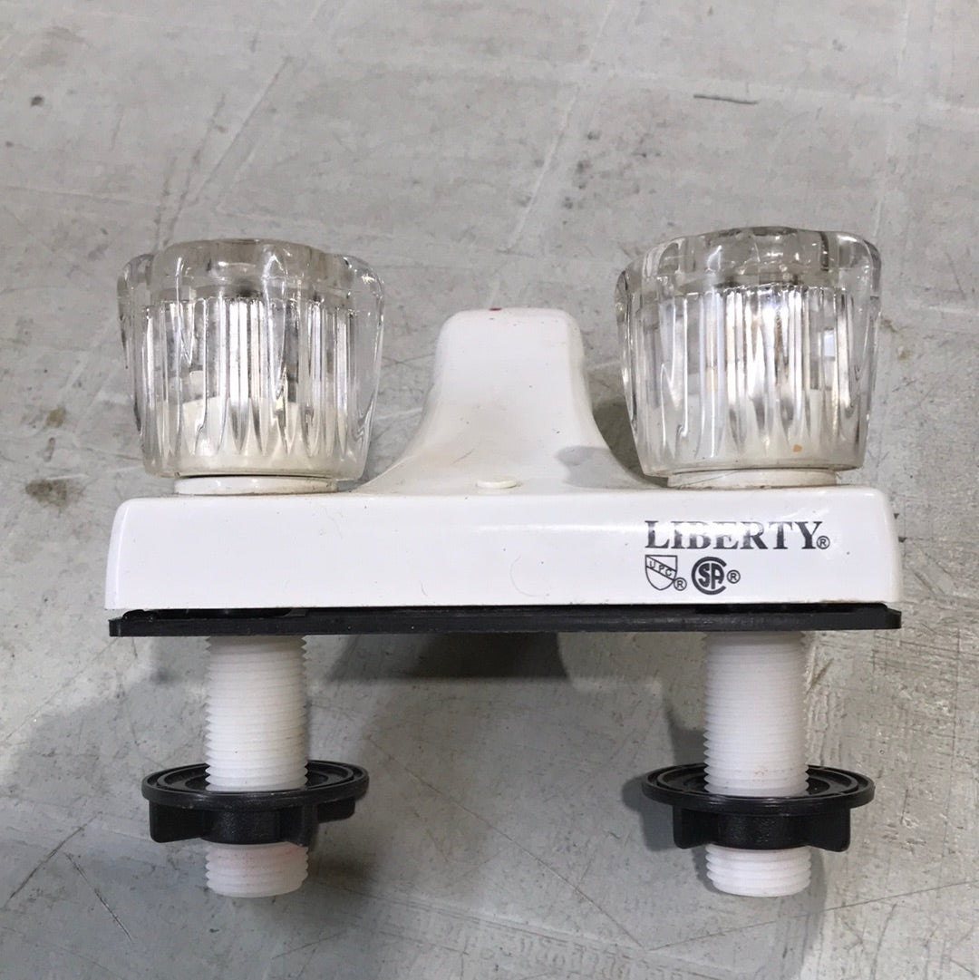 Used 4" Shower Faucet White - Young Farts RV Parts