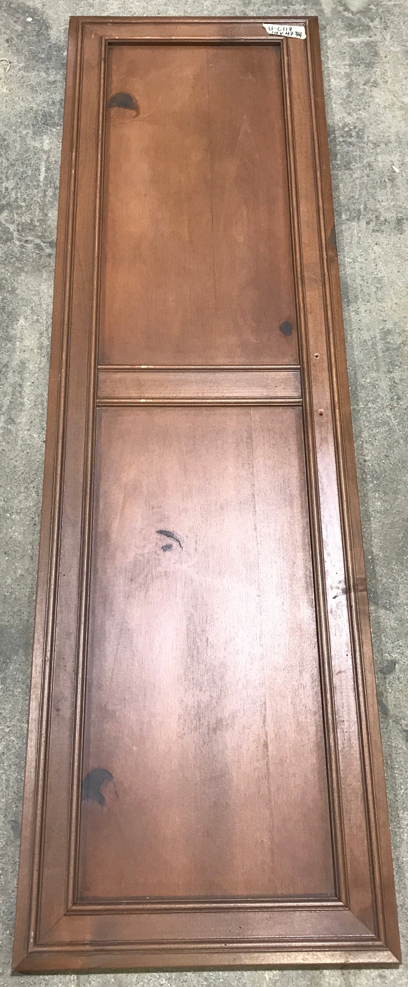 Used RV Cupboard/ Cabinet Door 47 3/4" H X 14" W X 3/4" D - Young Farts RV Parts