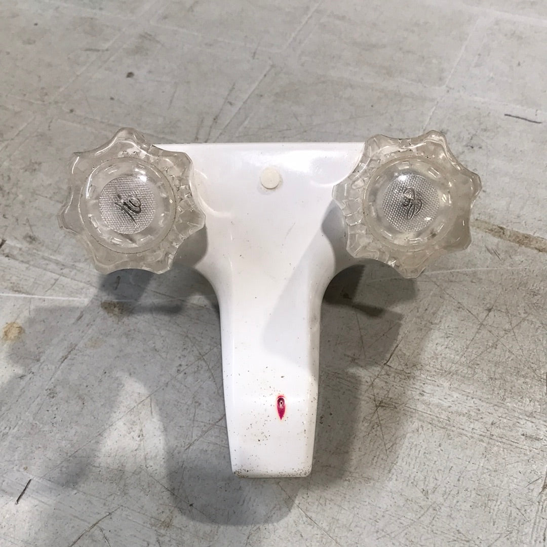 Used 4" Shower Faucet White - Young Farts RV Parts