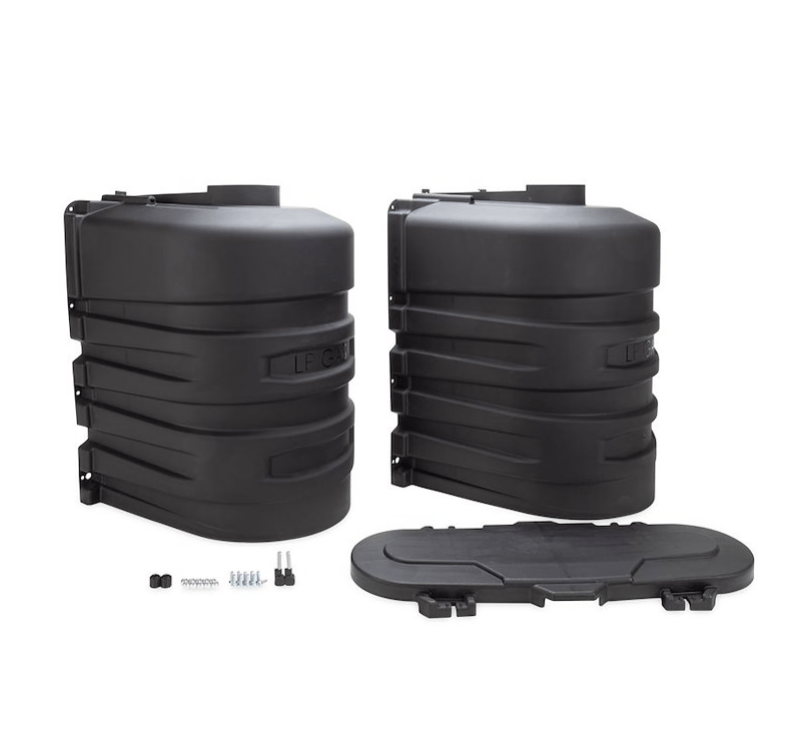 Camco 50512 Dual Propane Tank Cover (30 Lbs) - Black - Young Farts RV Parts