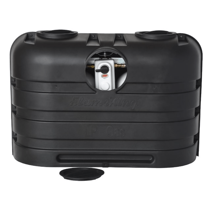 Flame King YSN - PCC - RV For Dual 20 Pound Cylinder Propane Tank Cover - Black - Young Farts RV Parts