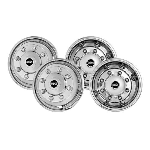Pacific Dualies 33 - 1950W 8 Lug Wheel Simulator Set 19.5" (07 Ford/Chvy) - Young Farts RV Parts