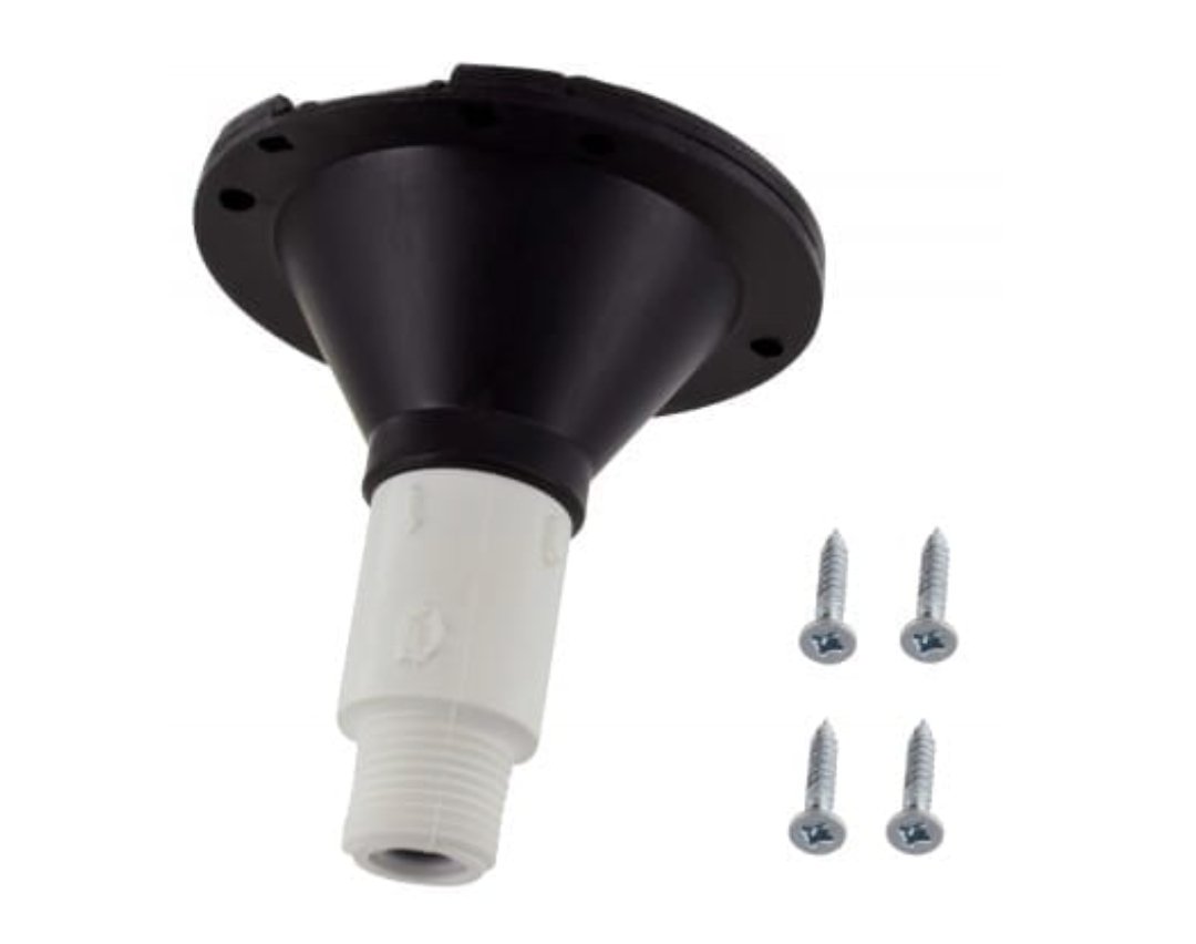 RecPro RV Exterior Spray Port Kit With 15' Blue Coil Hose, Nozzle & Swivel Valve - Easy RV & Boat Cleaning