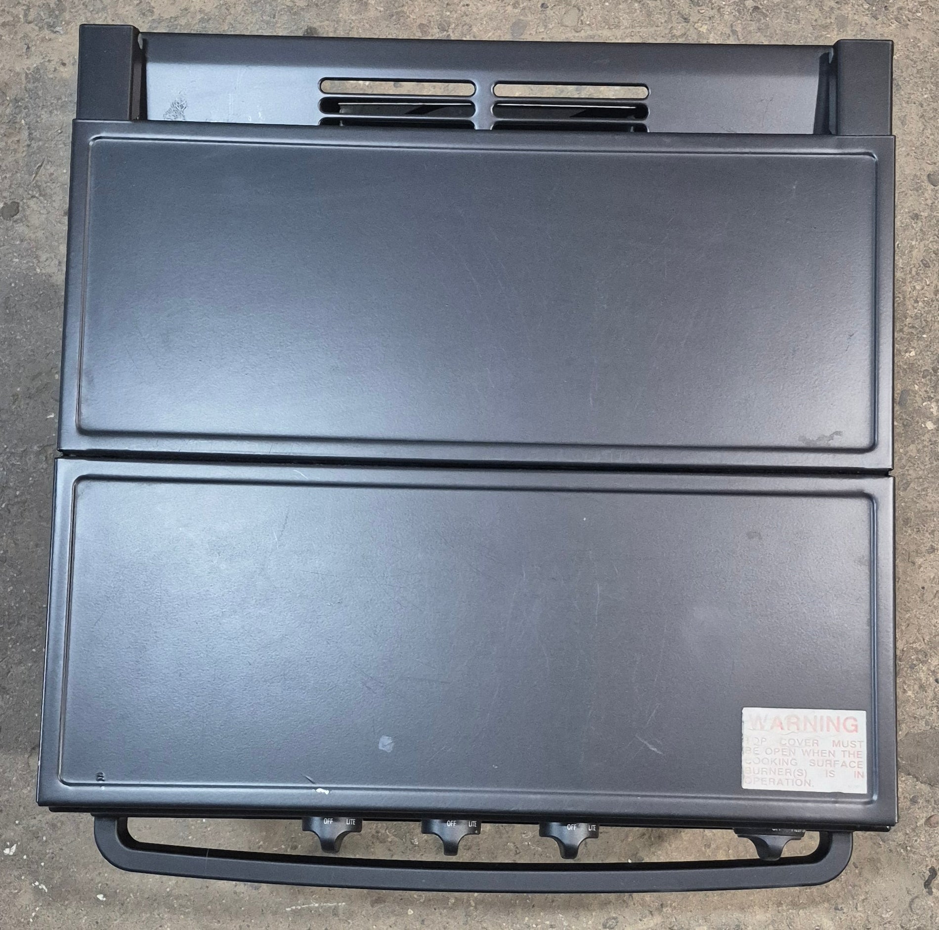 Used Atwood / Wedgewood Range Stove 3-Burner, 16 5/8 ” H - R-W1730BB - Young Farts RV Parts