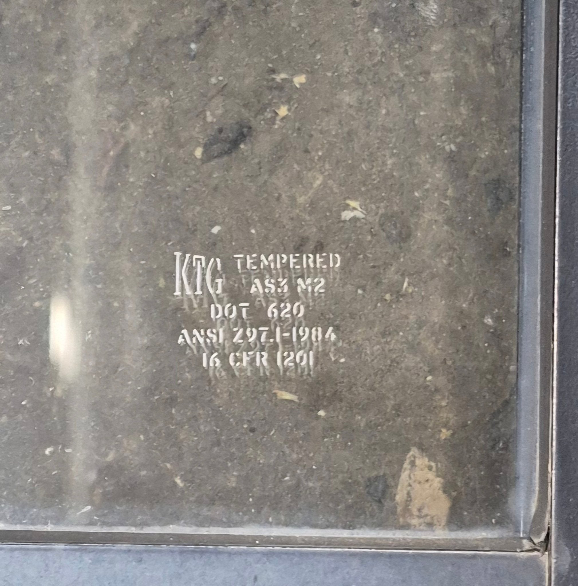 Used Black Radius Opening Window : 11 1/4" W x 47 1/4" H x 1 3/4" D - Young Farts RV Parts