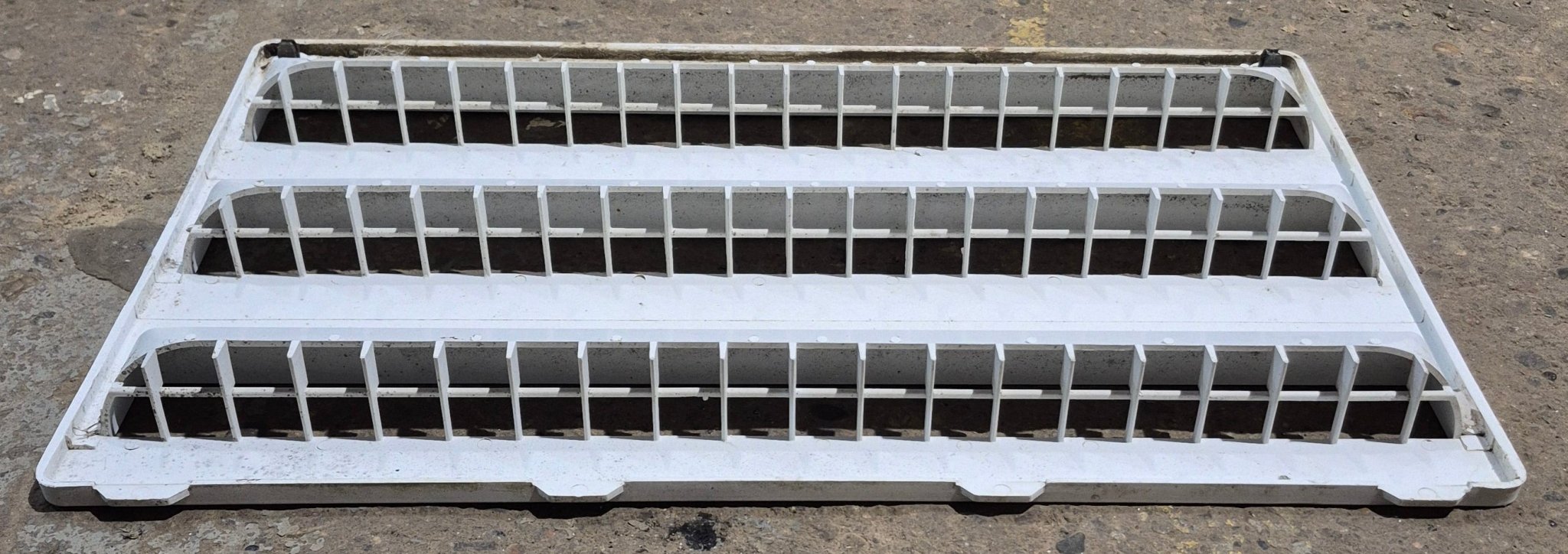 Used DOMETIC 3102277.021 - Yellowed Air Intake Side Refrigerator Vent - NO FRAME - Young Farts RV Parts