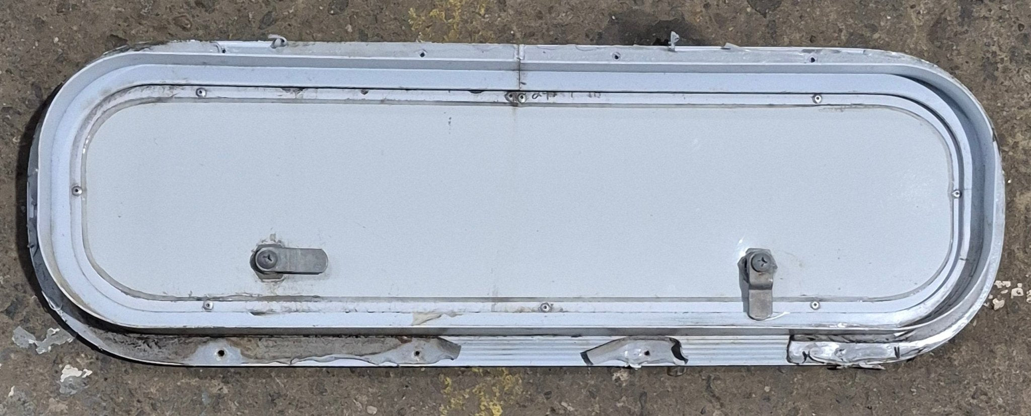 Used Radius Cornered Cargo Door 23 3/4" x 6 3/4" x 1 3/4" - Young Farts RV Parts