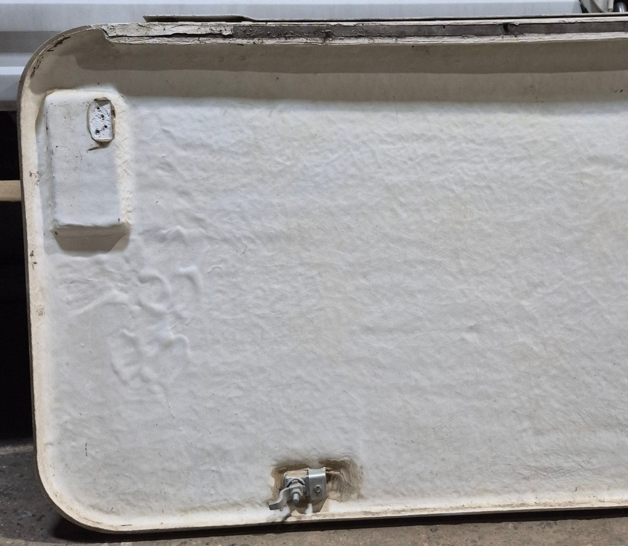 Used Radius Opening Rock Guard Cover : 52 3/4" x 25" x 1 3/8" D - Young Farts RV Parts