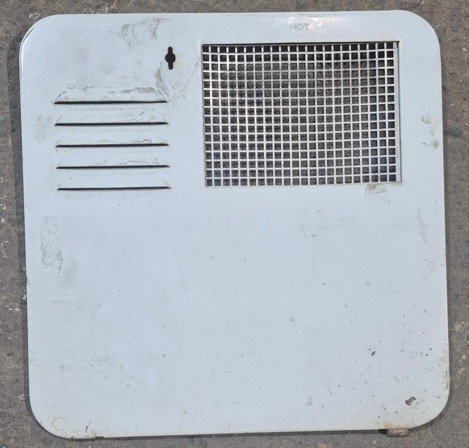 Used Suburban 6261APW RV Door for SW model 6 gallon - surface mount NO FRAME - Off white - Young Farts RV Parts