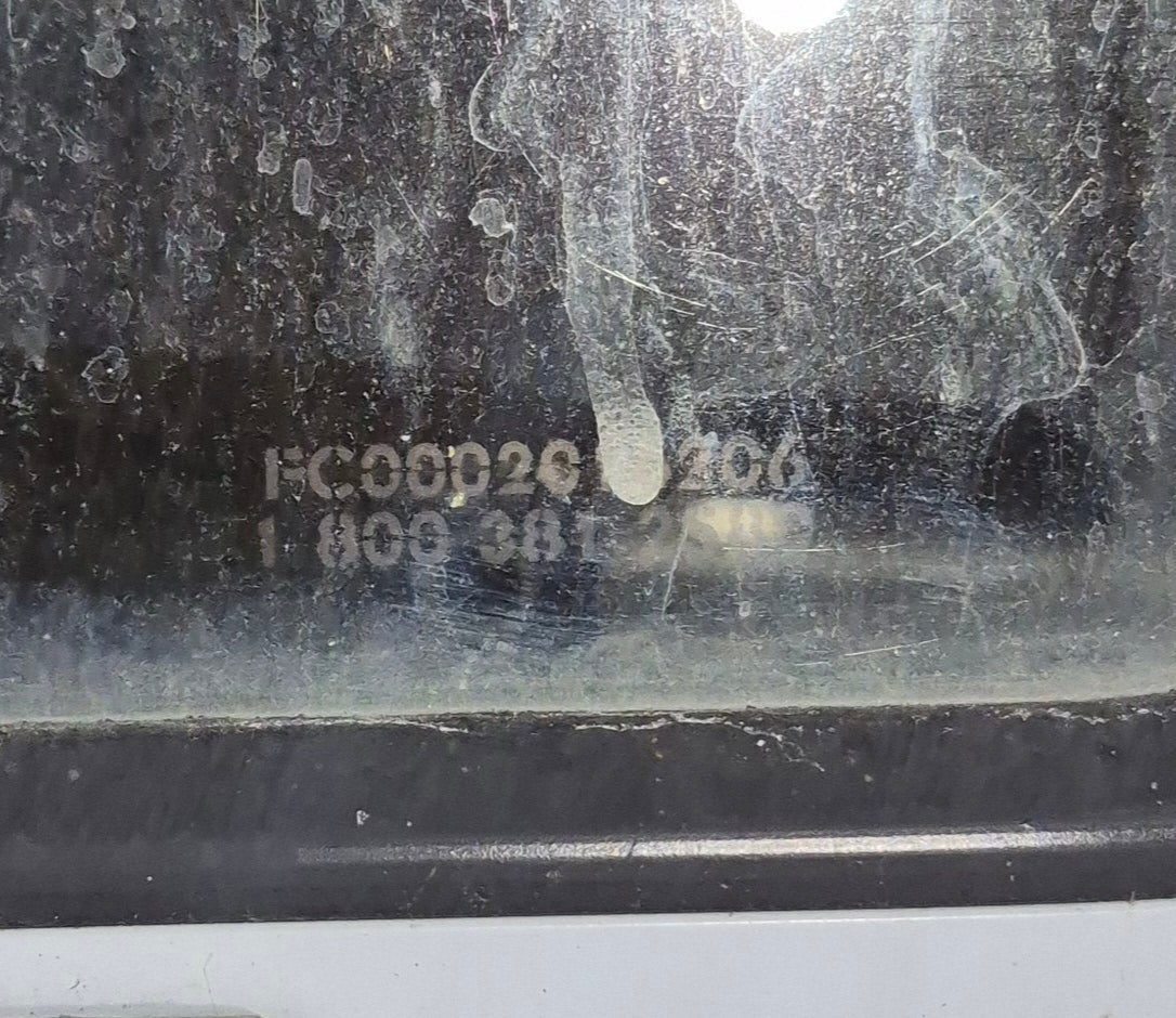 Used White Radius Non Opening Window : 24" W x 16 1/2" H x 1 7/8" D - Young Farts RV Parts