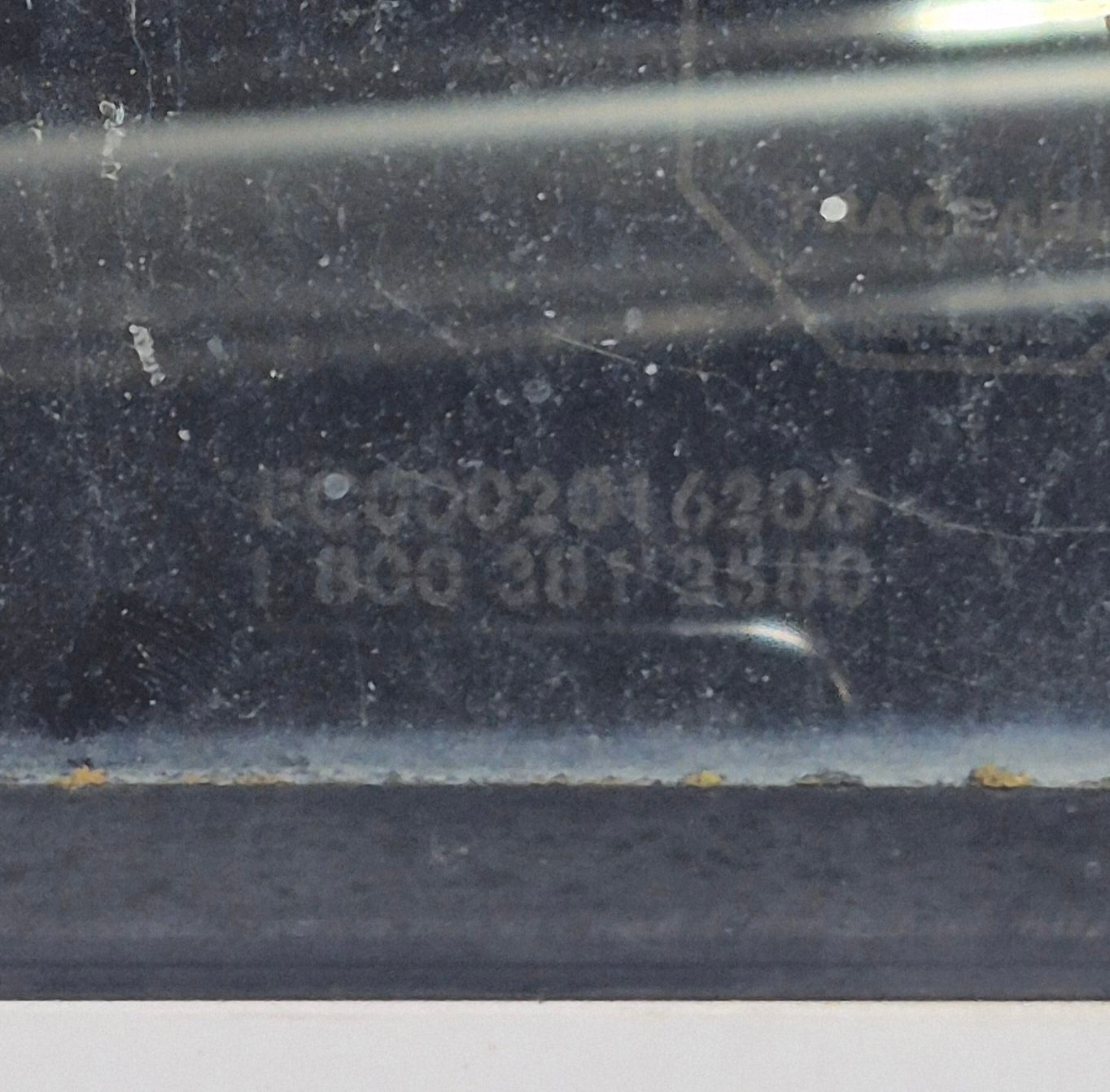 Used White Radius Opening Window : 54" W x 21 1/2" H x 1 7/8" D - Young Farts RV Parts