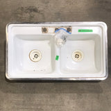 Used RV Double Kitchen Sink 33” W x 19” L - IAMPO S9988