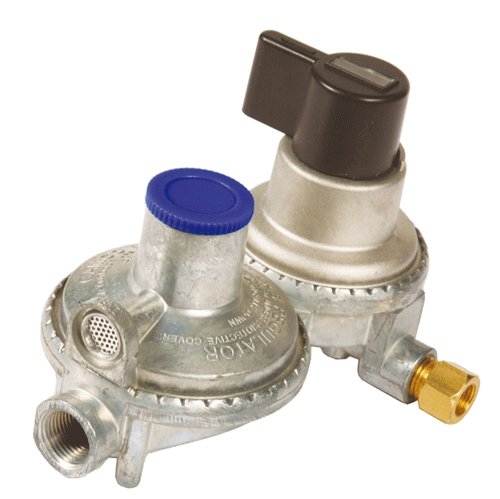 Camco 59002 Propane Double-Stage Auto-Changeover Regulator - cCSAus,Bulk - Young Farts RV Parts