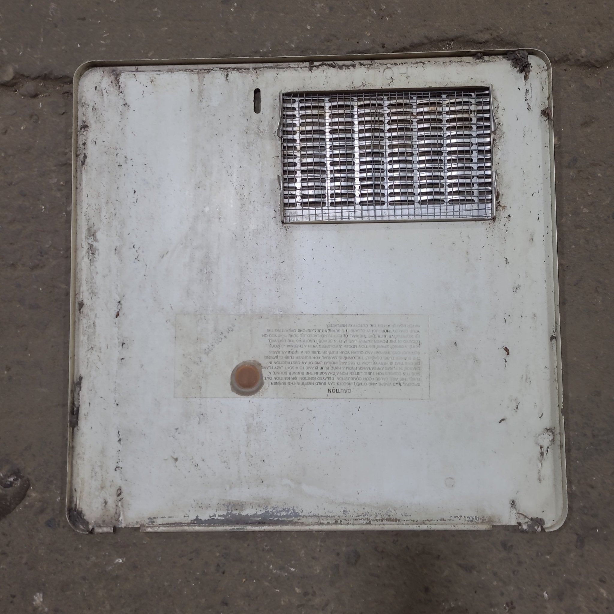 Used Atwood/ Dometic Water Heater Access Door Off White For 10 Gallon Tank - Young Farts RV Parts