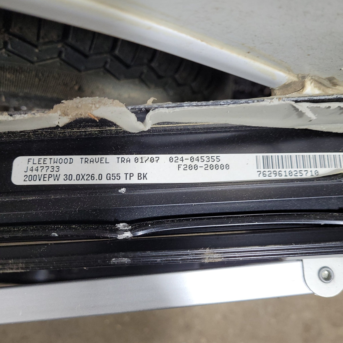 Used Black Radius Emergency Opening Window 30" W X 26" X 2" D Young