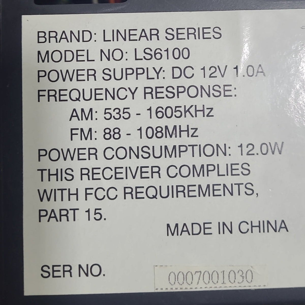 Buy Used Linear Series RV radio LS6100 Online Young Farts RV Parts