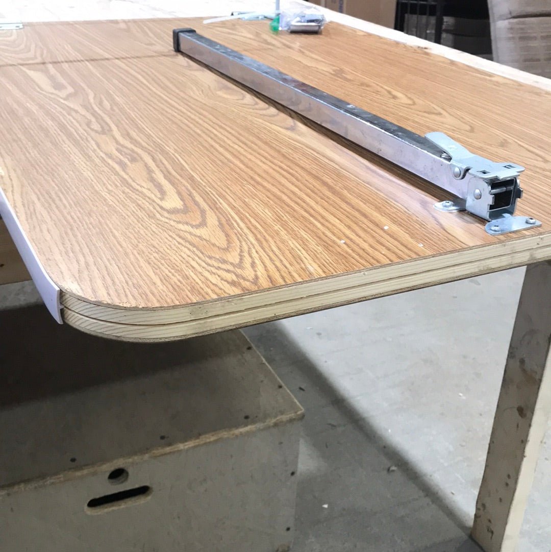 Used RV Wall Mount Table Top With Single Leg 39 1/2" L x 27 3/4" W - Young Farts RV Parts