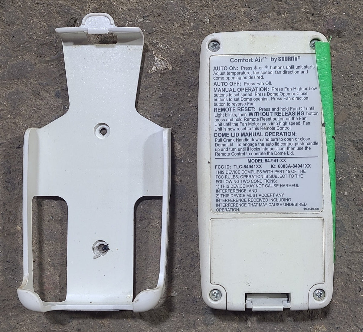 Buy Used SHURflo fan Remote Controller with Cradle Online Young Farts