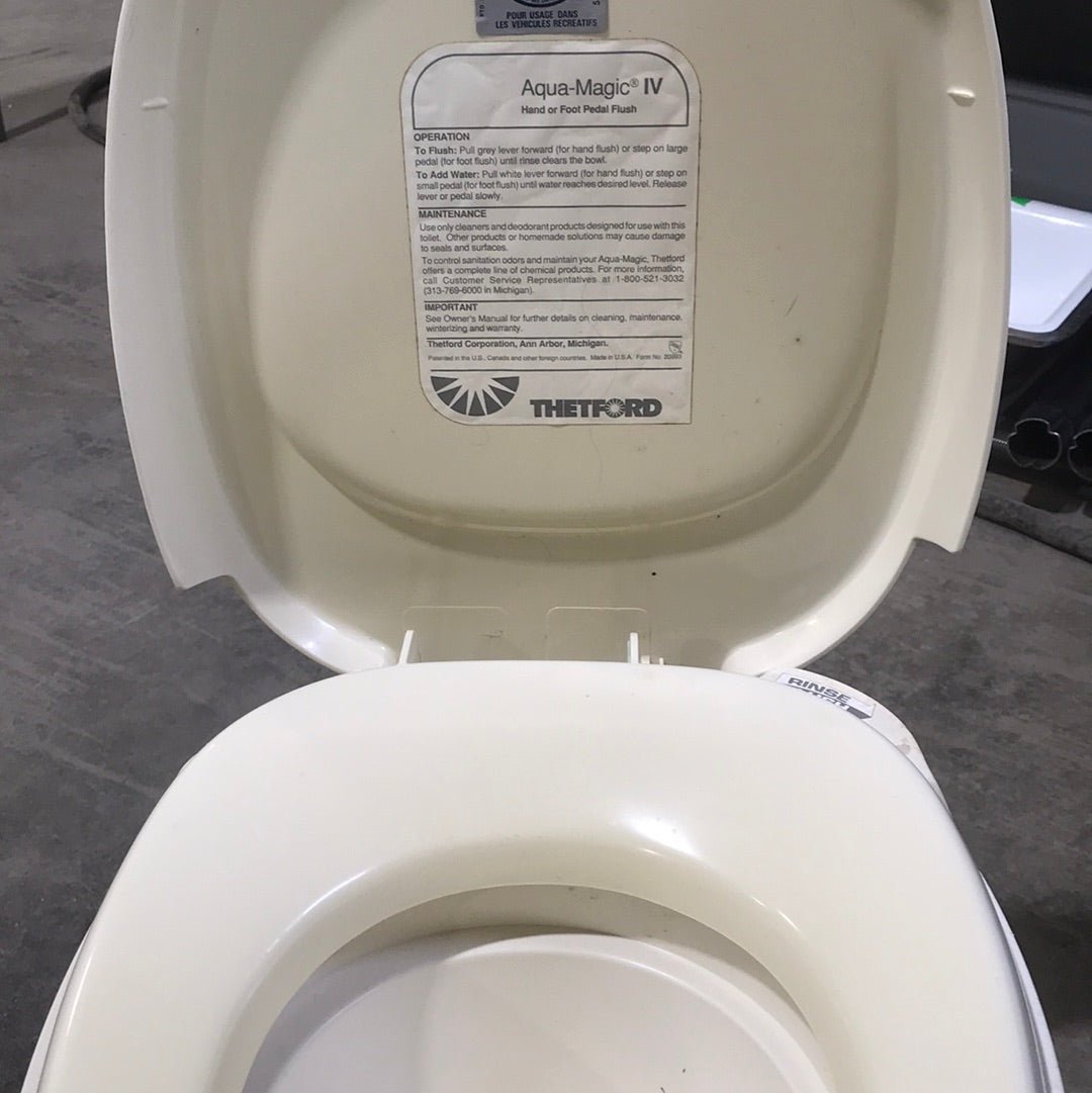 Used Complete Thetford 20920 AQUA MAGIC IV Toilet - Hand Flush, High  Profile, White