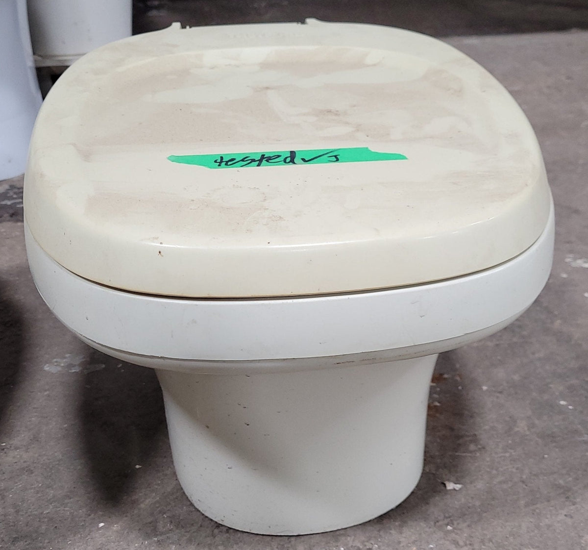 Buy Used Toilet Complete Thetford AquaMagic IV Toilet Low ProfileBone