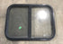 Used Black Radius Opening Window : 24 1/4" W x 17 3/4" H x 1 1/4"