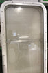 Used Radius Opening Rock Guard Covered Window: 59 1/2"  X 17 1/2"  X 1 1/2" D - Young Farts RV Parts