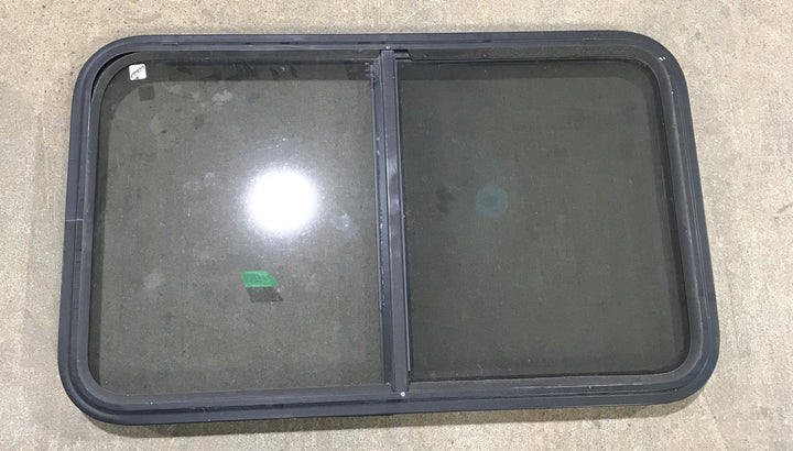 Used Black Radius Opening Window : 36 1/2" W x 22" H x 1 7/8"