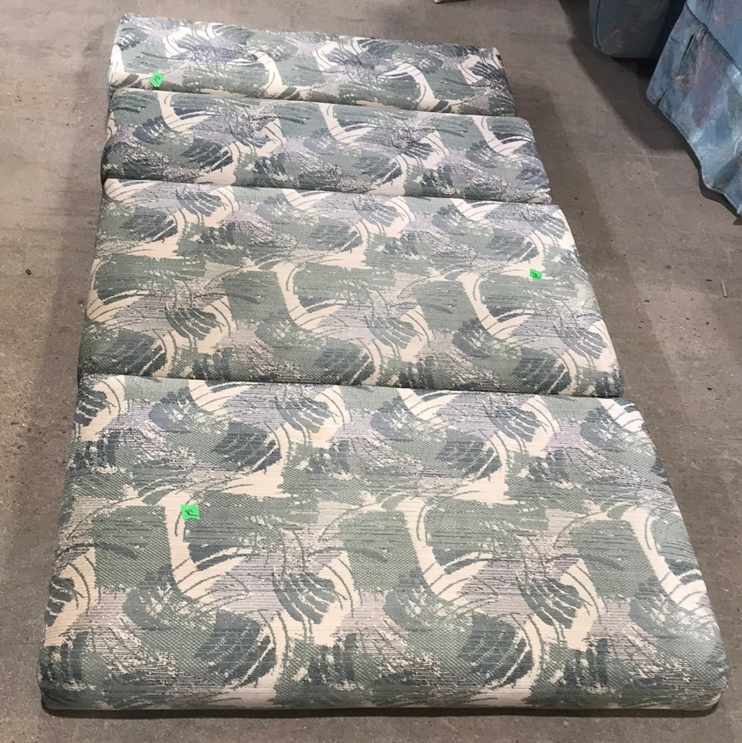 USED Dinette Cushion Set- 4 piece | 2 @ 37" X 22" X 4" D, 2 @ 37" X 13" X 4" D - Young Farts RV Parts