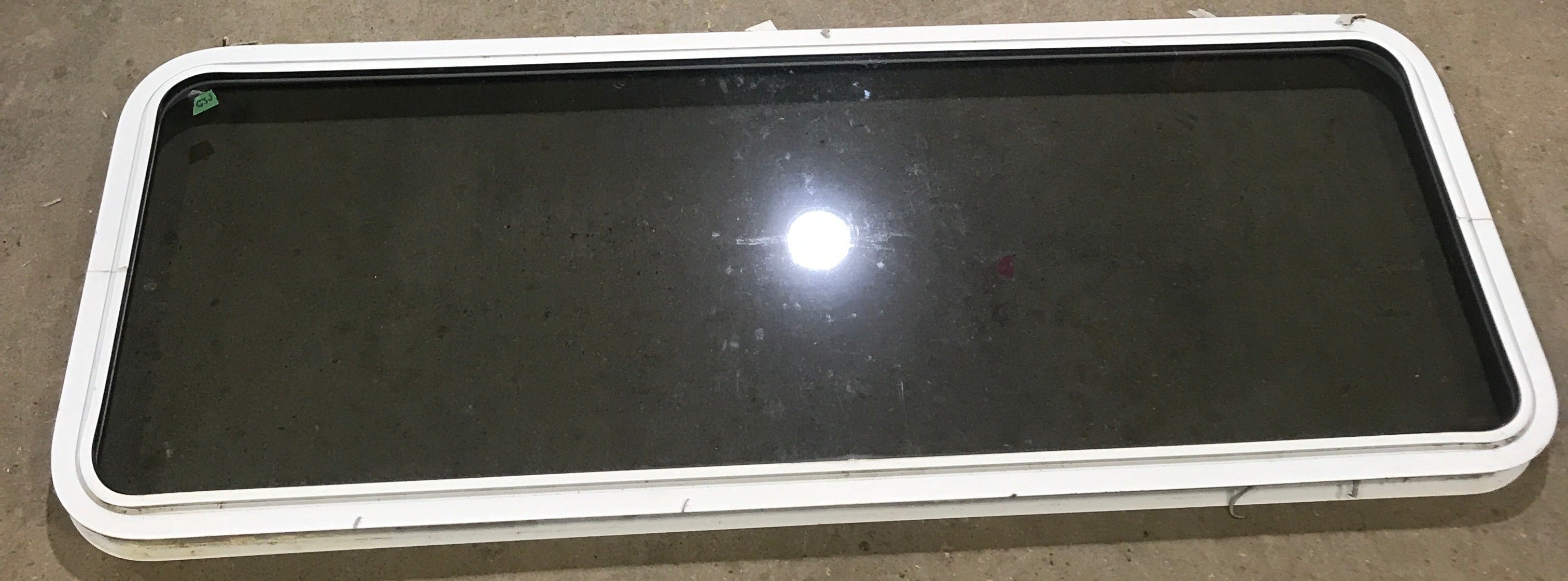 Used White Radius Non Opening Window : 60" W x 21 1/2" H x 1 7/8" D