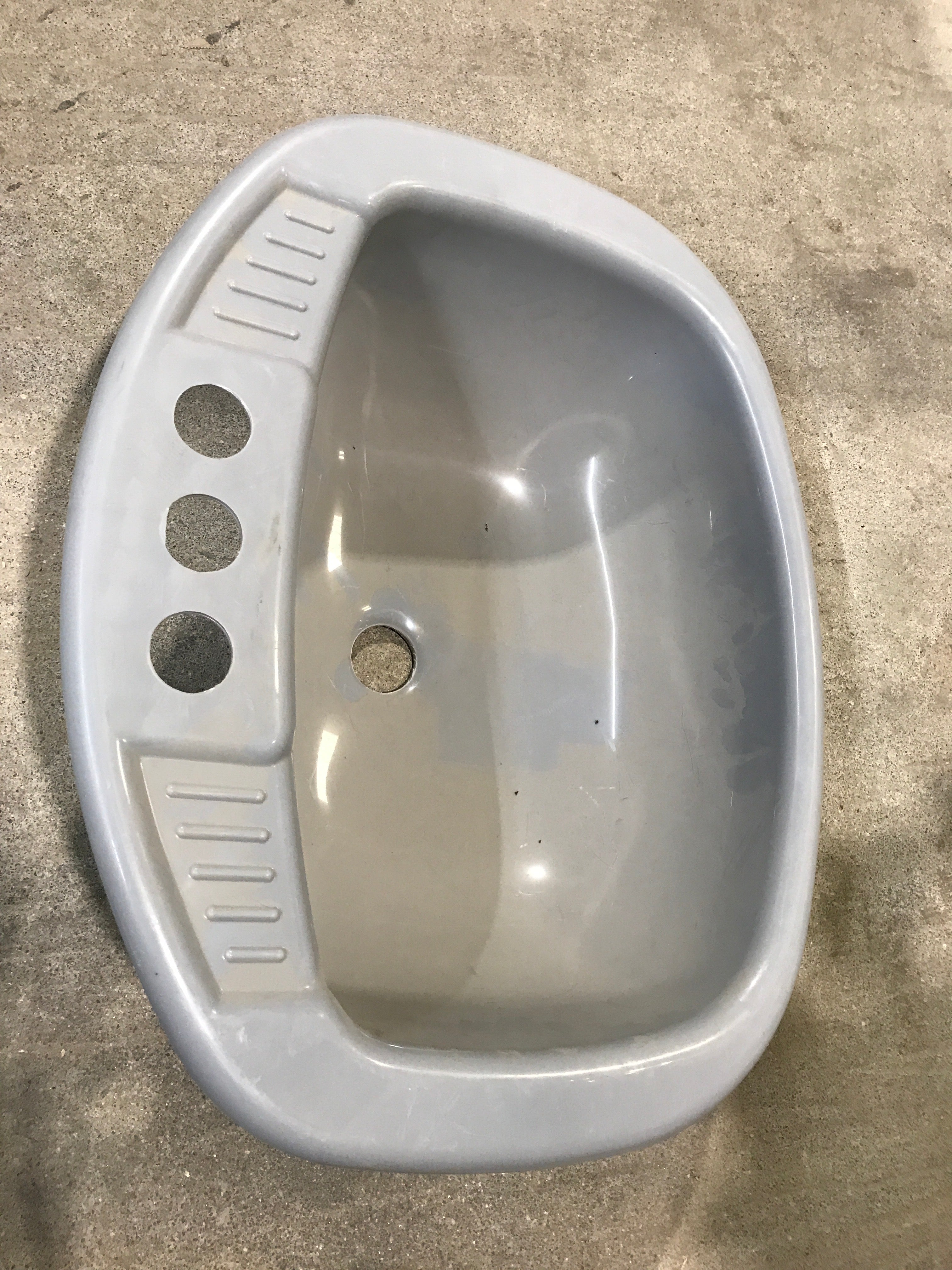 Used GREY Bathroom Sink 20" x 16" x 6 1/2"D
