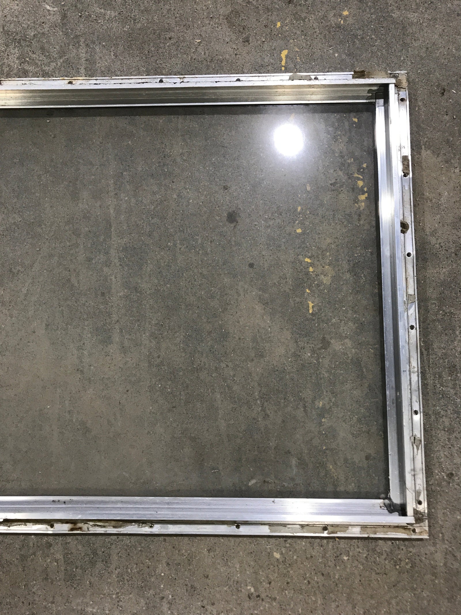 Used Silver Square Non-Opening Window: 28 3/4