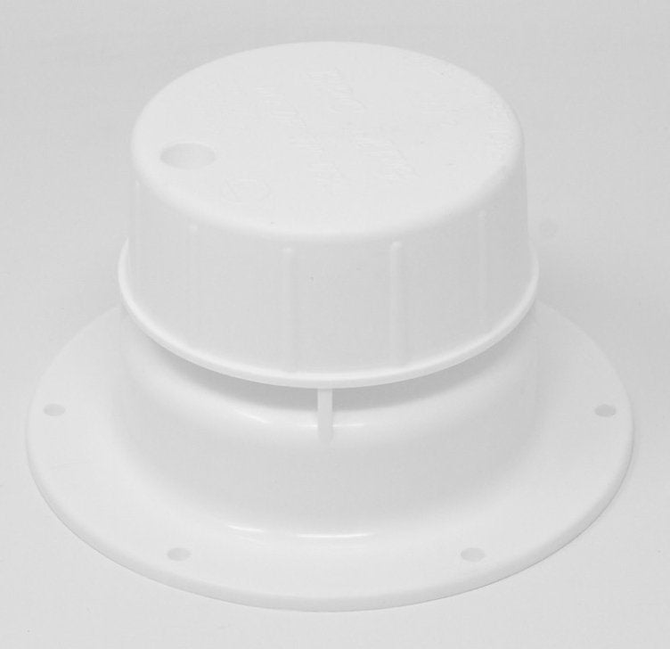 1 - 1/2 In Vent Cap Screw Down White - Young Farts RV Parts