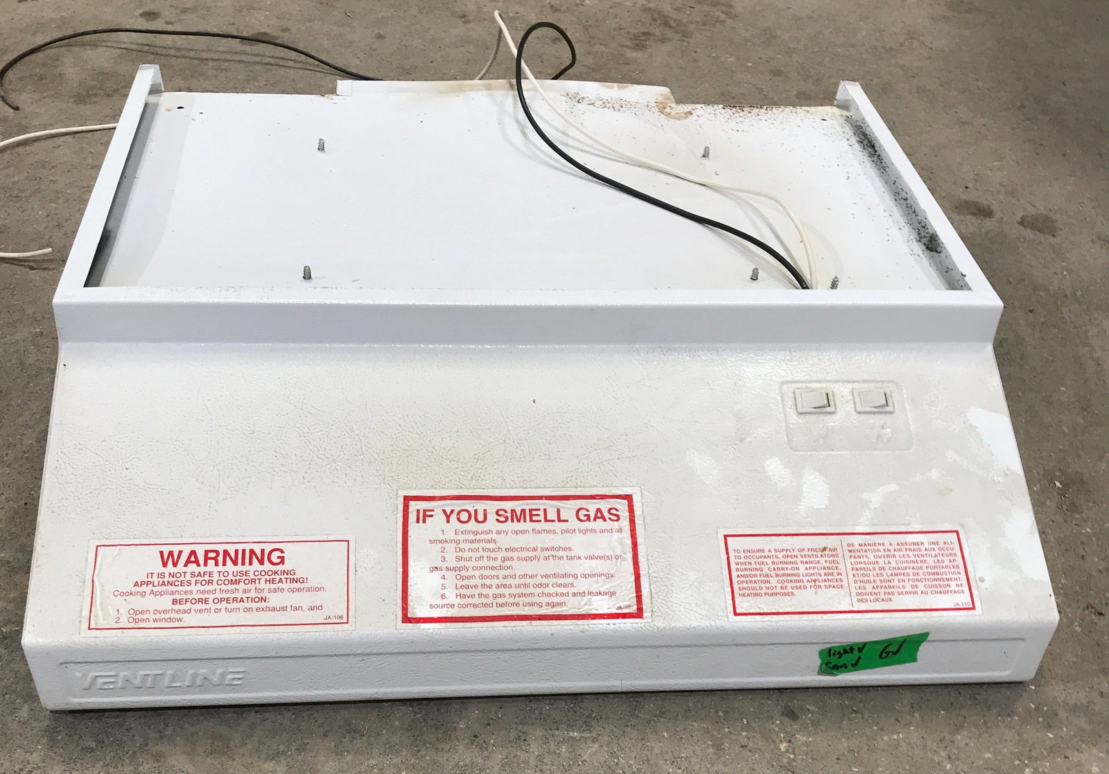 Used Ventline RV Range Hood Fan CC316-1