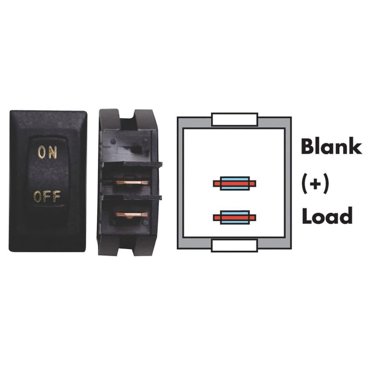 12V LABELED ON/OFF BLK/SI - Young Farts RV Parts