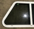 Used Slanted White Radius Opening Window : 37" W x 18 3/4" H x 1 7/8" D