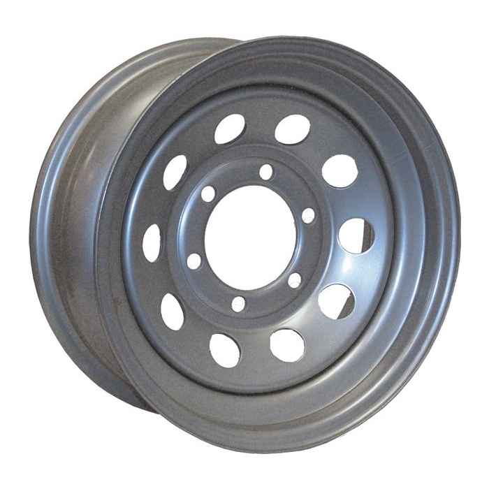 15X5 Trailer Wheel Mini Modular 5H - 4.5 Silver - Young Farts RV Parts