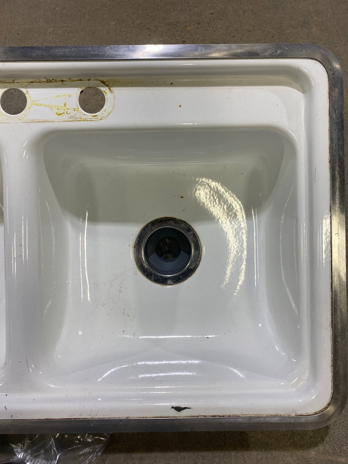 Used Double Kitchen Sink 33” W x 19” L