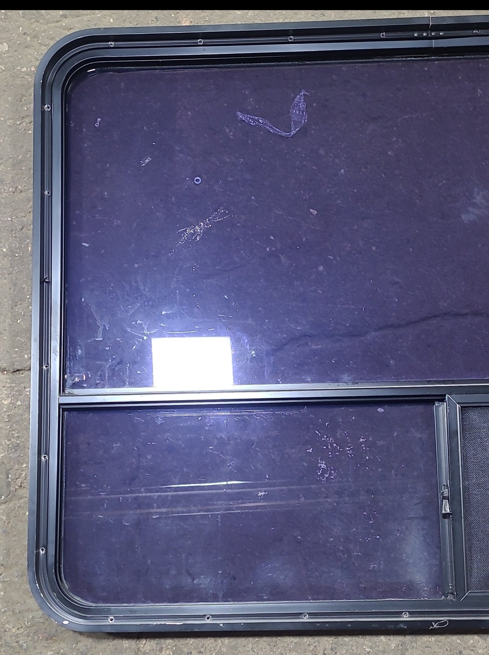 Used Black Radius Opening Window : 48 1/2