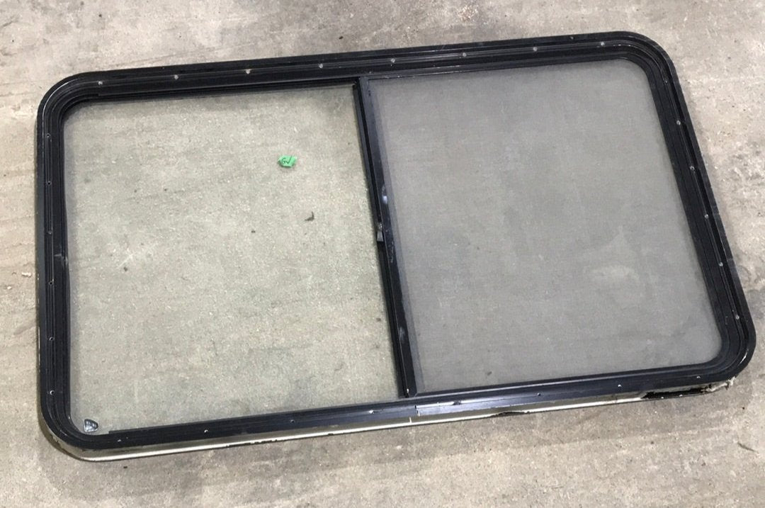 Used Black Radius Opening Window : 47 3/4" W X 28 3/4" H X 2" D