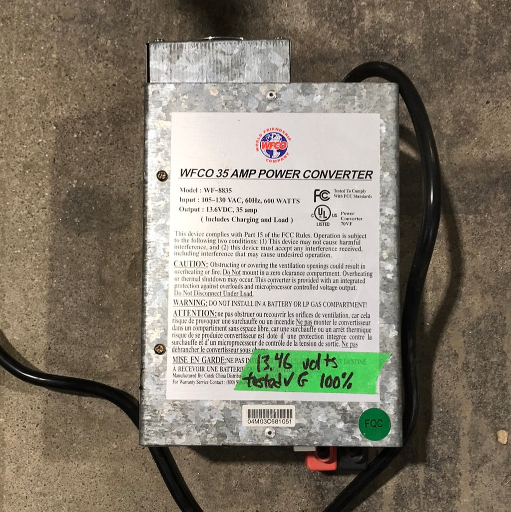 Used WFCO 35 AMP Power Converter WF-8835 - Young Farts RV Parts