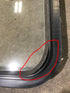 Used Black Radius Non Opening Window : 60 1/4" W x 21 3/4" H x 1 7/8" D