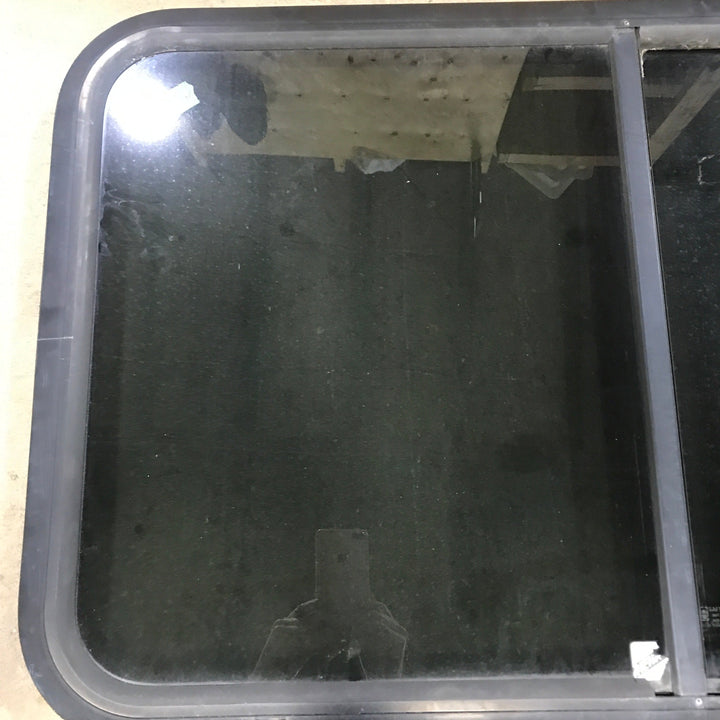 Used Black Radius Opening Window : 35.5" X 21.5" X 1.5" - Young Farts RV Parts