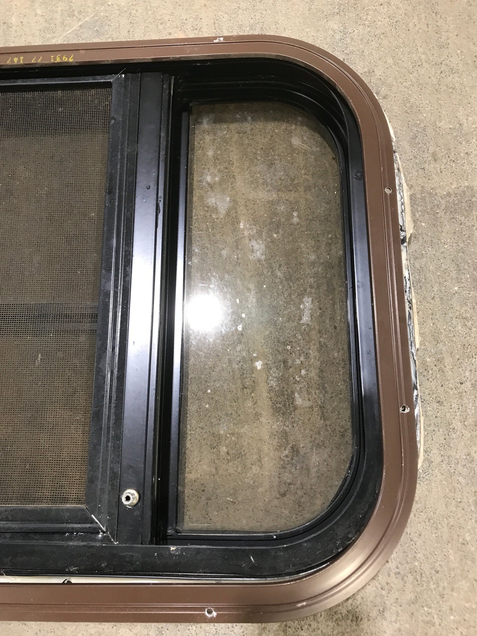Used Black Radius Opening Window : 24 3/4
