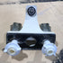 Used 4" Bathroom Faucet, Off White, Smoked Knobs