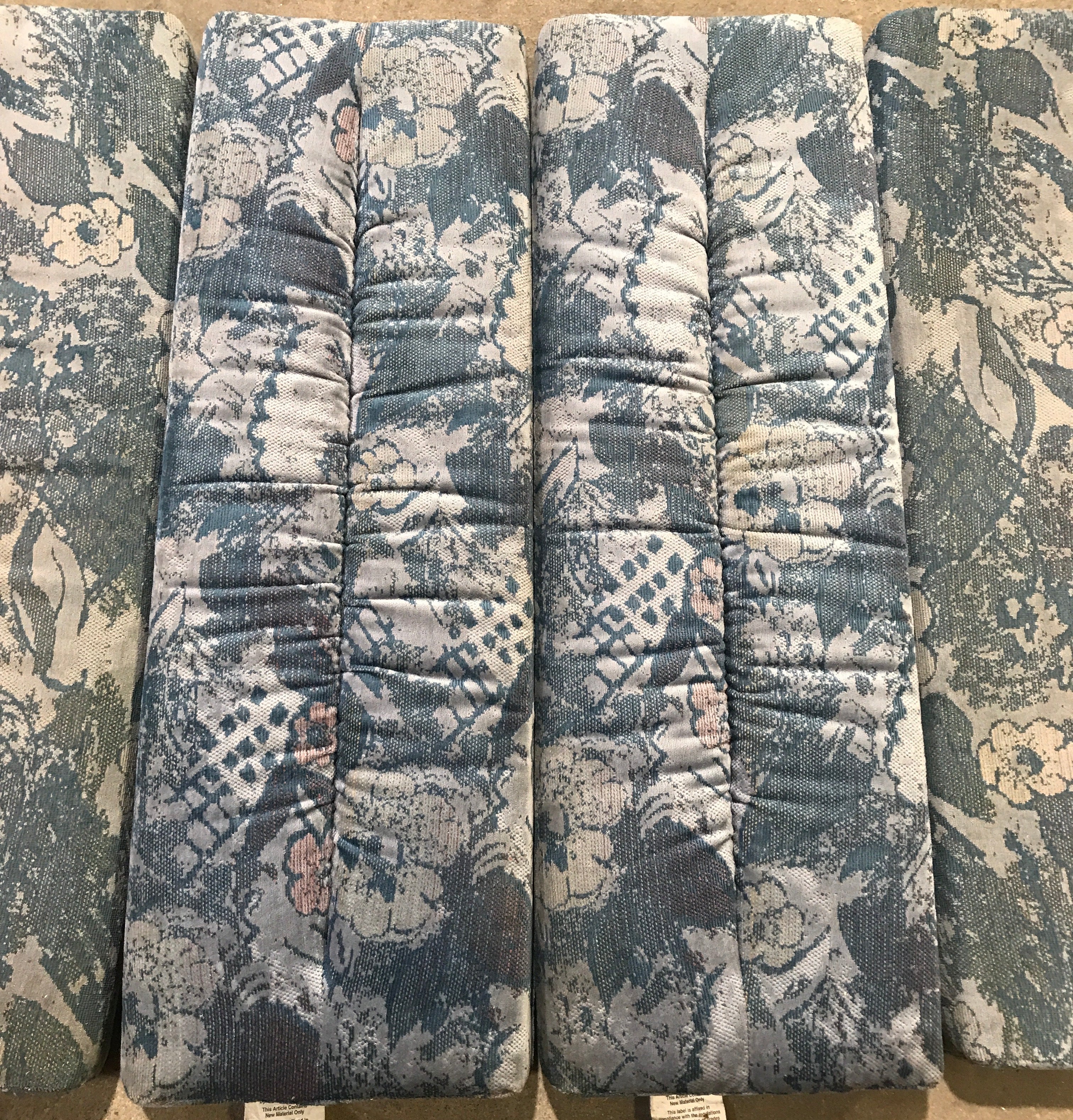 Used Dinette Cushion Set- 4 piece - 2 @ 38" x 24" x 4" D, 2 @ 38" x 13" x 4" D
