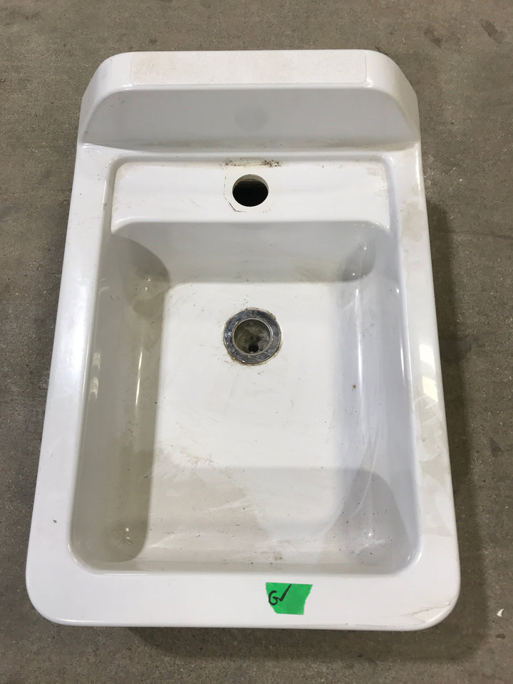 Used Single Kitchen Sink 21 1/2” L X 14 3/4" W