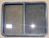 Used Black Radius Opening Window : 45 1/4" W x 34 1/2" H x 1 7/8" D - Young Farts RV Parts