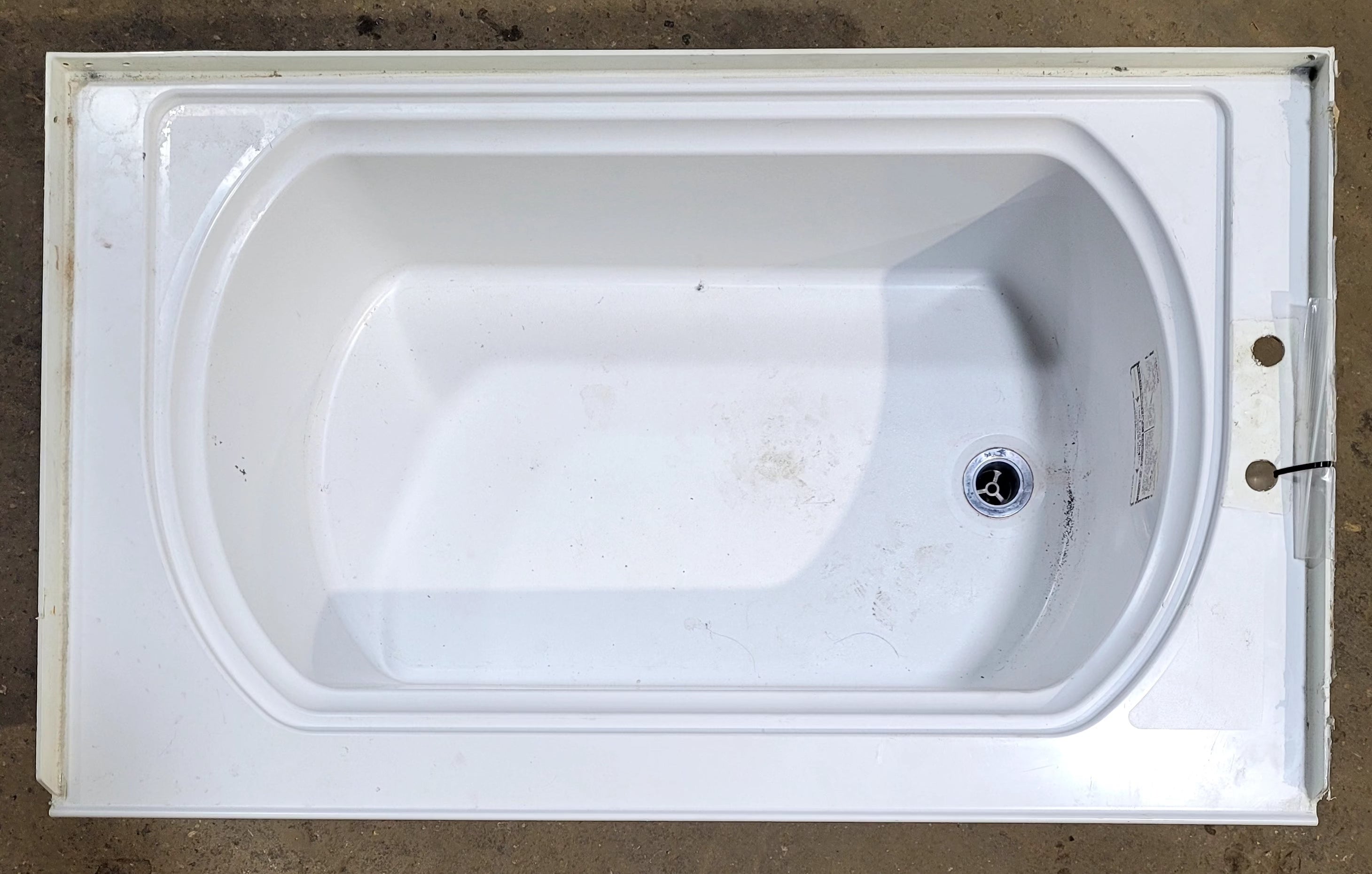 Used RV Bath Tub 40" x 24” RHD