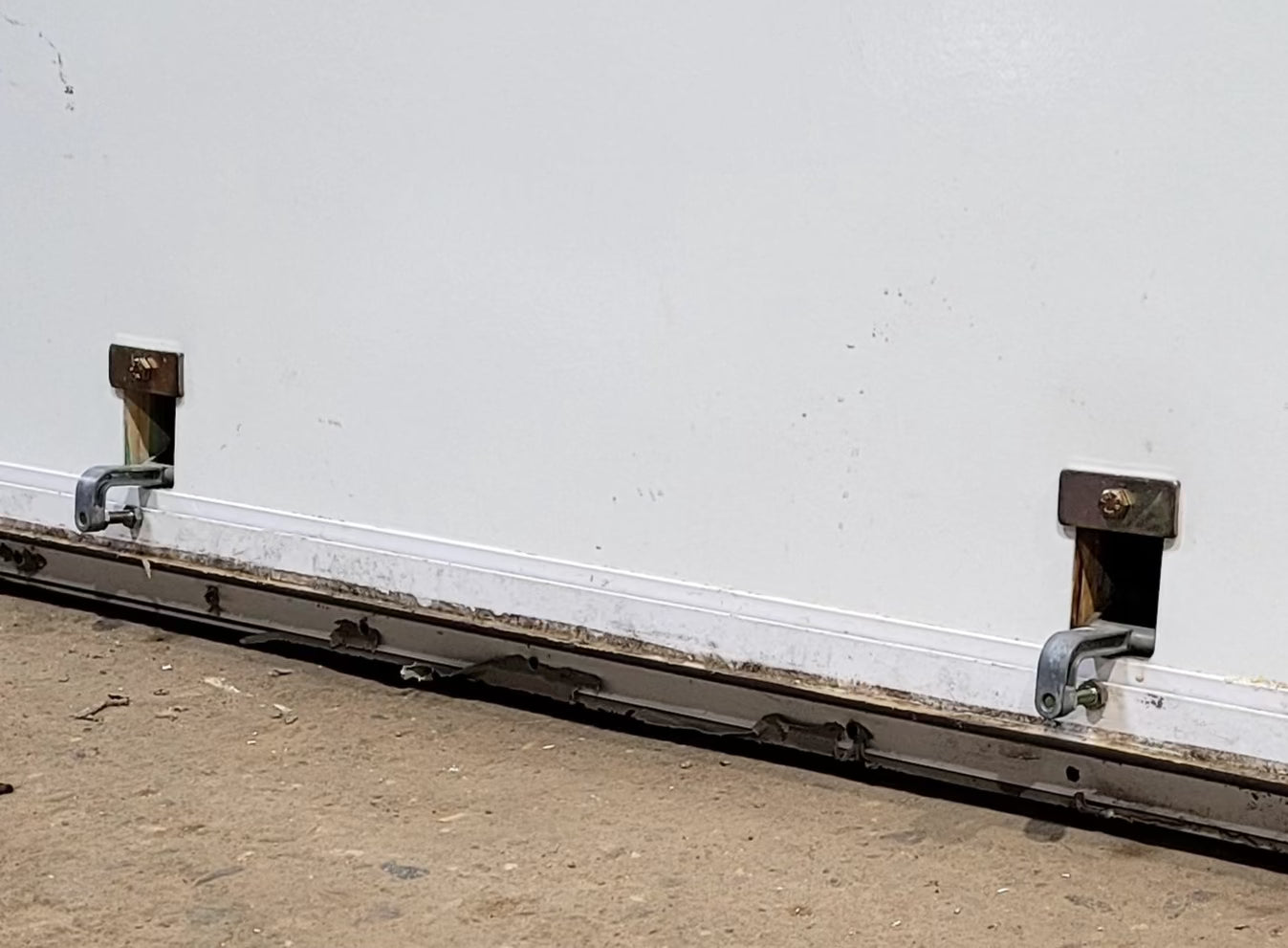 Used Square Storage/ Teardrop Trailer Entry Door 46 5/8" W x 43 7/8" H - Young Farts RV Parts